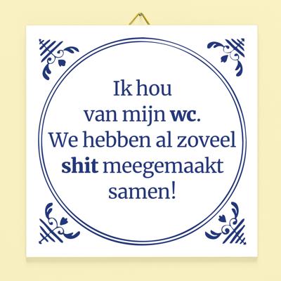 Tegeltje Ik hou van mijn wc