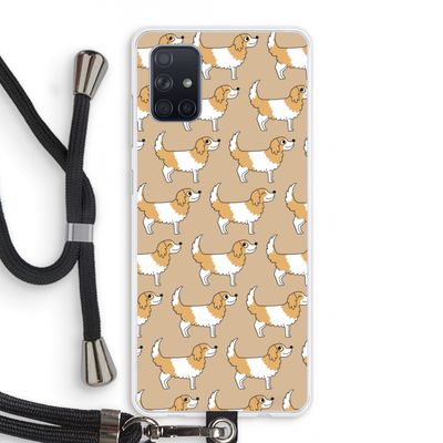 Doggy: Samsung Galaxy A71 Transparant Hoesje met koord