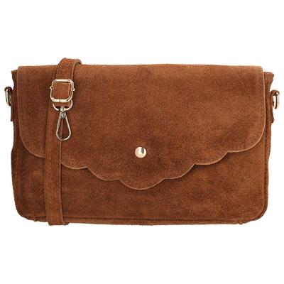 Charm London Suède Overslag Schoudertas Mariëlle Cognac