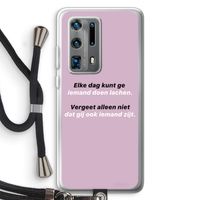 gij zijt ook iemand: Huawei P40 Pro Plus Transparant Hoesje met koord