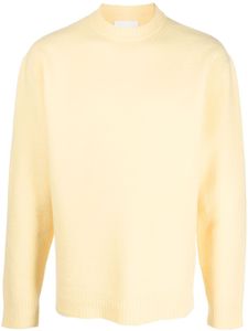 Jil Sander pull en laine à bords nervurés - Jaune