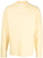 Jil Sander pull en laine à bords nervurés - Jaune