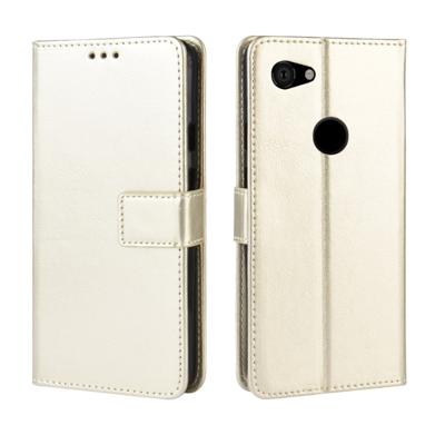 Retro Crazy Horse textuur horizontale Flip lederen case voor Google pixel 3 lite met houder & kaartsleuven & fotolijstjes (goud)