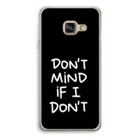 Don't Mind: Samsung Galaxy A3 (2016) Transparant Hoesje