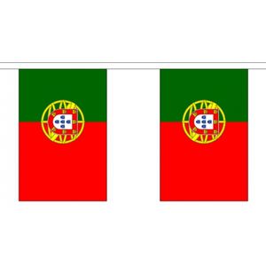 3x Polyester vlaggenlijn van Portugal 3 meter   -