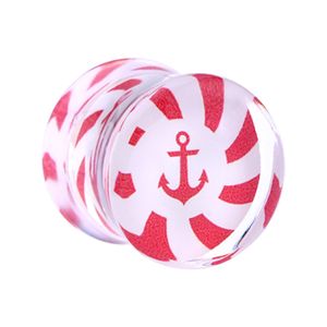 Double Flared Plug met Anchor Design Acryl Tunnels & Plugs