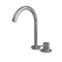 Hotbath BUDDY Wastafelmengkraan 2 gats Hoog model Geborsteld Nikkel (B123HGN)