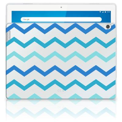 Lenovo Tab M10 Hippe Hoes Zigzag Blauw