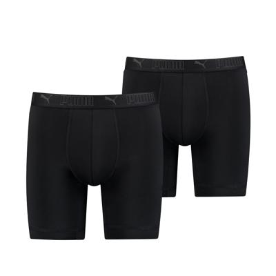 Puma Sport Boxershorts Microfiber Long 2-pack Zwart-M