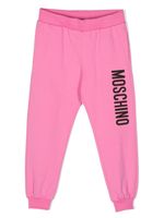 Moschino Kids pantalon de jogging à logo imprimé - Rose - thumbnail