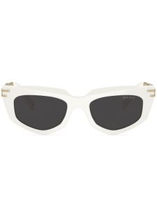 Miu Miu Eyewear lunettes de soleil à monture papillon - Blanc