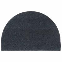 VidaXL Deurmat halfrond 40x60 cm getufte kokosvezel donkergrijs