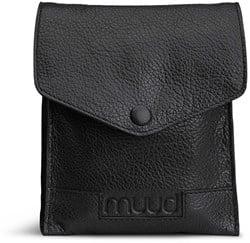 MUUD Betina Black - Handgemaakt leren etuit voor verwisselbare breinaalden 17x13xO23cm