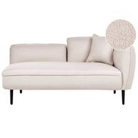 Beliani - CHEVANNES - Chaise longue - Beige - Boucle