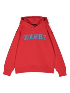 DSQUARED2 KIDS hoodie à logo imprimé - Rouge