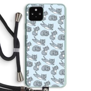 Poezen: Pixel 5a 5G Transparant Hoesje met koord