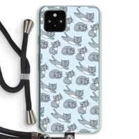 Poezen: Pixel 5a 5G Transparant Hoesje met koord