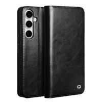 Qialino Samsung Galaxy S25 FE hoesje - Leren bookcase - Zwart Qialino Samsung Galaxy S25 FE hoesje - Leren bookcase - Zwart