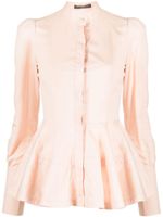 Alexander McQueen Pre-Owned blouse en coton à ourlet péplum (2010) - Rose - thumbnail