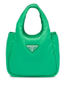 Prada mini sac cabas à design matelassé - Vert