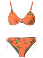 Lygia & Nanny bikini fleuri à fermeture nouée - Orange