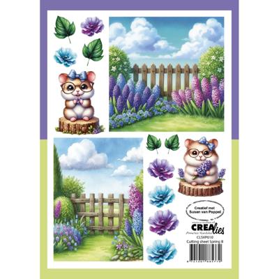 Crealies • cutting sheets papierblok lente b 8 vellen