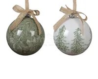 Kerstbal Dennentakken Foam Ø8cm Assorti 1st