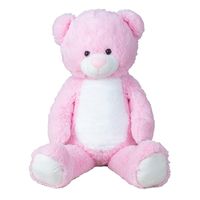 Beer knuffel van zachte pluche - roze - 100 cm - Knuffeldieren speelgoed