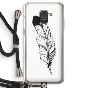 Pluim: Samsung Galaxy A8 (2018) Transparant Hoesje met koord