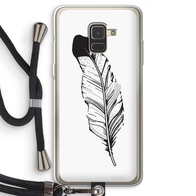 Pluim: Samsung Galaxy A8 (2018) Transparant Hoesje met koord