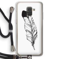 Pluim: Samsung Galaxy A8 (2018) Transparant Hoesje met koord
