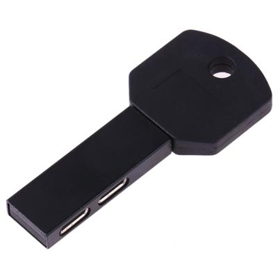 RC16 Dual 8 Pin Female to 8 Pin Male Key Shape Mini Portable Audio & Charge Adapter(Black)