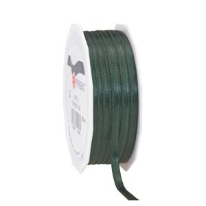 Cadeaulint/sierlint Satijn - 0.6 cm x 50 meter - Donker Groen - cadeaus inpakken - decoratie