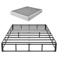 VEVOR Queensize boxspringbedframe met wasbare stoffen hoes, metalen frame voor queensize bedden, matrasbodem van 23 cm, max. draagvermogen van 1587 kg (2010 x 1515 x 230 mm)