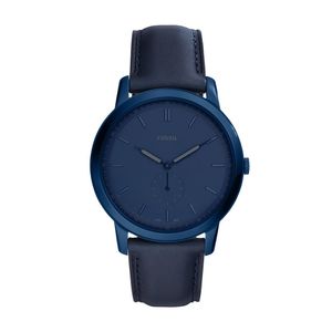 Horlogeband Fossil FS5448 Leder Blauw 22mm