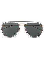 Thom Browne Eyewear lunettes de soleil TB-S113 à monture aviateur - Or