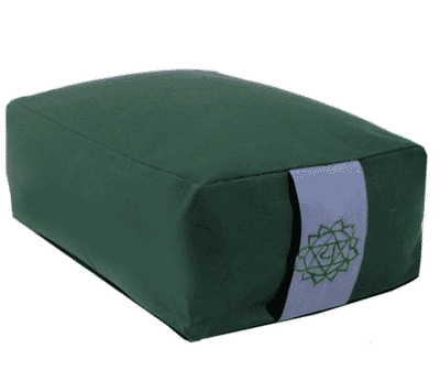 Yogi & Yogini Meditatiekussen Rechthoekig Katoen Groen - 4e Chakra -