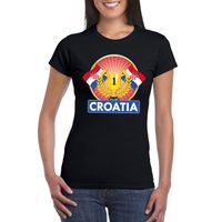 Zwart Kroatie supporter kampioen shirt dames