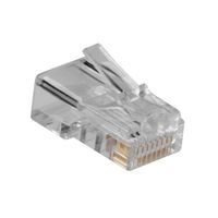 ACT TD108R RJ45 (8P/8C) Modulaire Connector | Ronde Kabel | Soepele aders | 25 stuks - thumbnail