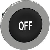 Schneider Electric ZB4FA235 ZB4FA235 Plat, Terugstelbaar (Ø) 30.5 mm OFF Chroom, Zwart 1 stuk(s)