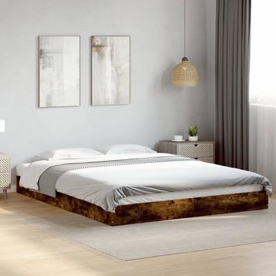 Bedframe zonder matras hout gerookt eikenkleurig 160x200 cm