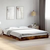 Bedframe zonder matras hout gerookt eikenkleurig 160x200 cm