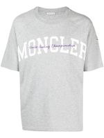 Moncler t-shirt en coton à logo imprimé - Gris - thumbnail