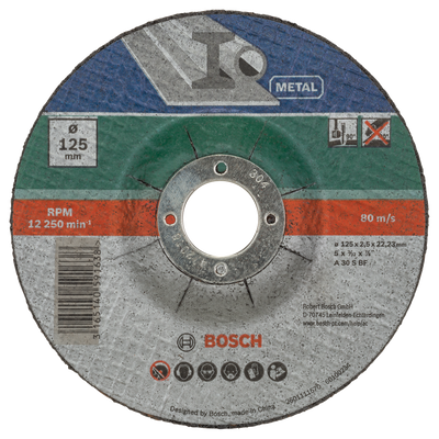 Bosch Accessoires 5-delige doorslijpschijvenset gebogen voor metaal | 125 X 2,5 mm - 2609256333