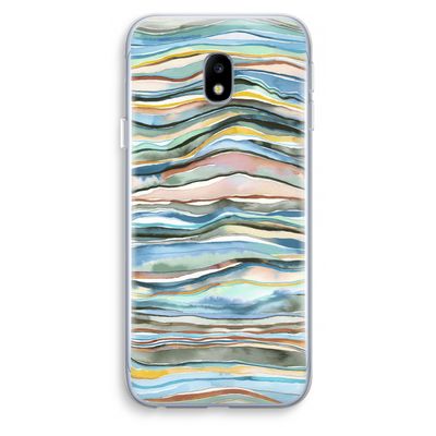 Watercolor Agate: Samsung Galaxy J3 (2017) Transparant Hoesje