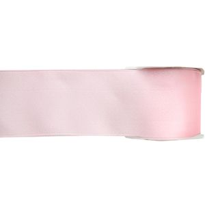 1x Hobby/decoratie roze satijnen sierlinten 2,5 cm/25 mm x 25 meter