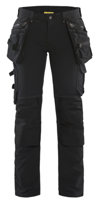Blåkläder Dames 4-weg stretch werkbroek 71981644 | Zwart | Maat 40 - 7330509729298