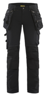 Blåkläder Dames 4-weg stretch werkbroek 71981644 | Zwart | Maat 32 - 7330509729250