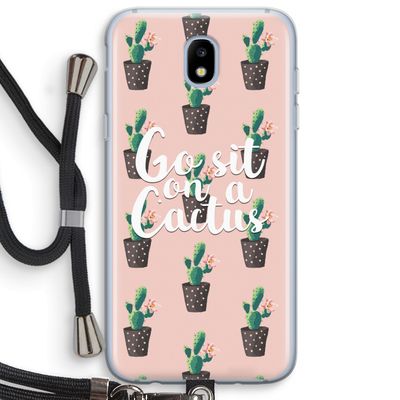 Cactus quote: Samsung Galaxy J5 (2017) Transparant Hoesje met koord