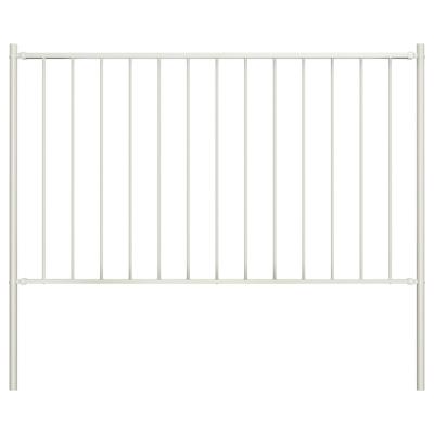 Hekpaneel met palen 1,7x0,75 m gepoedercoat staal wit